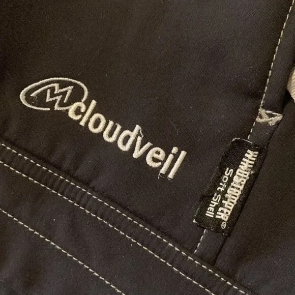 Cloudveil Windstopper Head Wall Soft Shell Full Zip Jacket Coat Black Size Smal - Picture 6 of 11